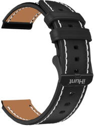 IHUNT Curea din Piele, iHunt Watch 13 Titan, Neagra cu interior maro (ihunt-curea-piele-negru-maro)