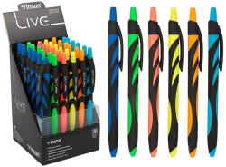 Vinson Golyóstoll nyomógombos gumírozott test Vinson Live F20 vegyes displ 36 db, írásszín kék (GTVINF2036D) - emag