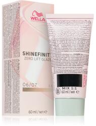Wella Shinefinity Zero Lift Glaze vopsea de păr demipermanentă culoare 06/07 - Deep Walnut 60 ml