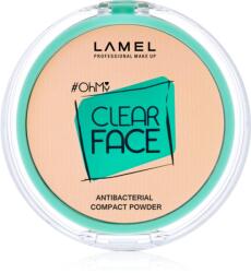 LAMEL OhMy Clear Face pudra compacta antibacterial culoare 402 Vanilla 6 g