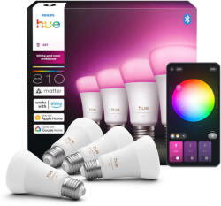 Philips Hue White and Color Ambiance 6 W, 810 lm, E27, 4 db