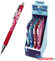 Vinson Golyóstoll nyomógombos 0, 7mm Vinson Daisy 206 vegyes test displ 24 db/display (59112) - nyomtassotthon