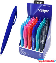 Vinson Golyóstoll nyomógombos 0, 7mm Vinson G2 vegyes test displ 36 db/display (59128) - nyomtassotthon