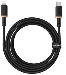 Baseus - Dura Series Adatkábel (P10377800U01-02) - Type-C - Lightning, Gyors töltés, PD 20W, Nylon, 2m - Arany / Fekete - smartdiszkont