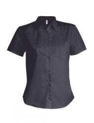 Kariban Női blúz Kariban KA544 Ladies' Short-Sleeved Cotton poplin Shirt -M, Zinc