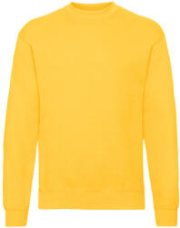 Fruit of the Loom Uniszex Pulóver Hosszú ujjú Fruit of the Loom Classic Set In Sweat - 2XL, Napraforgó sárga