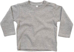 BabyBugz Bébi hosszú ujjú póló BabyBugz Baby Longsleeve Top 3-6, Heather Grey Melange