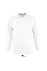 SOL'S Férfi póló SOL'S SO11420 Sol'S Monarch - Környakú Hosszú Ujjú póló -2XL, White
