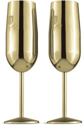 Berlinger Haus BH-8663 Leonardo Collection 2 darabos fém Pezsgős pohár szett - Pezsgő arany (BH-8663)