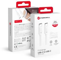 FORCELL F-ENERGY C339 USB-C / USB-C kábel PD QC4.0 5A 100W (Fehér) - 3m