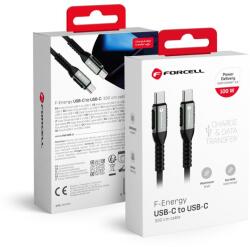 FORCELL F-ENERGY C260 USB-C / USB-C kábel QC4.0 PD 5A 100W Cafule (Fekete) - 3m