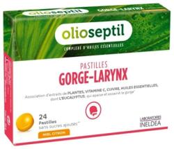 INELDÉA Laboratories Gorge Larynx Olioseptil, 24 pastile, Laboratoires Ineldea