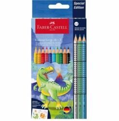 Faber-Castell Creioane colorate Faber-Castell Color Grip set 10+3 metalice - Dinozauri