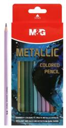 M&G Creioane hexagonale M&G - set de 12 culori metalice