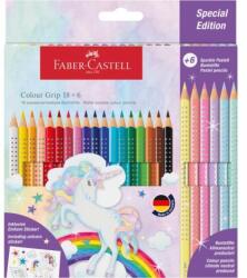 Faber-Castell Creioane colorate Faber-Castell Color Grip set 18+6 Sparkle - Unicorn