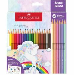 Faber-Castell Set creioane colorate Faber-Castell Color Classic 18+6 pastel - Unicorn