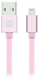 SWISSTEN 71523305 USB-A apa - Lightning apa Adat- és töltőkábel 2m - Rózsaszín (71523305) (71523305)