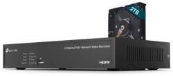 TP-Link VIGI NVR1004H-4P-2TB /4 csatorna/H265+/80Mbps rögzítés/Beépített 2TB HDD/4x PoE+ (53W) hálózati rögzítő (NVR) (VIGI NVR1004H-4P-2TB) (VIGI NVR1004H-4P-2TB)