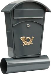 TOYA - lekerekített tető + újságtálca, 480 x 280 x 80mm, szürke (5906083785917) (5906083785917)