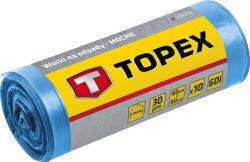 TOPEX 23B258 Szemeteszsák 120L, Kék, Nagyon Erős, Méretek: 70X110Cm, Vastagság: 40 Mic, Ldpe Fólia, 10db (23B258) (23B258)