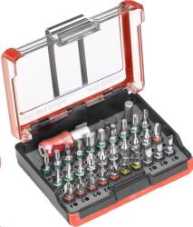 kwb PROFI BIT-BOX INDUSTRIAL STEEL bit készlet, 32 db-os, övre csíptethető (162710) (162710) (162710)