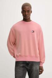 Tommy Hilfiger pamut melegítőfelső rózsaszín, nyomott mintás, DM0DM22079 - rózsaszín L