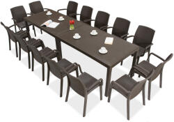 BICA Evőkészlet a kertbe Houston / Indiana 14 barna Bica (BC9094BRx2-14x9093BR)