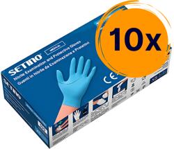 10x SETINO Nitril vizsgálókesztyű 3, 5 g (púdermentes, kék) XL (K_SENVK100_XL)