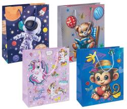 DONAU Ajándéktáska, zsinórfüles, 25x30x10 cm, DONAU Home , vegyes gyermek minta (DB15086181)