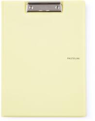 KARTON P+P Dupla műanyag jegyzettömb csipesszel A4 PASTELINI sárga