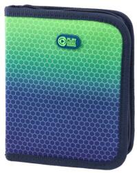 JUNIOR-ST GRANDE 1-szintes üres tolltartó - kék/zöld