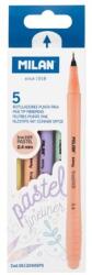 MILAN Sway 0, 4 mm pasztell hegyű filctoll - 5 db-os készlet
