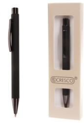 Cresco CITY fekete golyóstoll díszdobozban, kék tollbetéttel