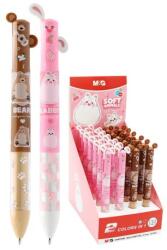 M&G 0, 7 mm-es Soft Animals kétszínű golyóstoll (kék és piros tollbetéttel)