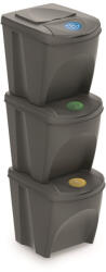 Prosperplast SORTIBOX 3 x 25 l szürke hulladékgyűjtő (IKWB25S3-405U) - platinashop