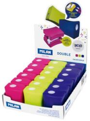 MILAN DOUBLE műanyag hegyező két ceruzához, tálcával /1 db