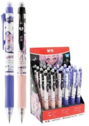 M&G Pink Fantasy zselés/gumis golyóstoll 0, 5 mm, kék tollbetéttel (2 minta)