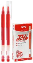 M&G T4 zselés toll (0, 5 mm) - nagyméretű piros tollbetét (kb. 2000 m íráshossz)