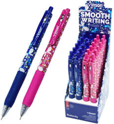 Vinson Golyóstoll nyomógombos 0, 7mm Vinson Butterfly 520 vegyes test displ 24 db/display - vegyesbolt