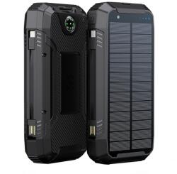 PowerNeed S20000Q Napelemes Power Bank USB-A + Lighing / 20000mAh 18W - Fekete (S20000Q) (S20000Q)