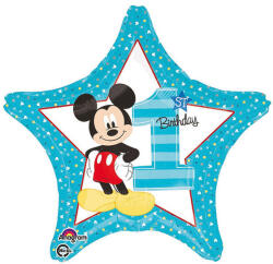  43cm Mickey 1st Birthday fólia lufi - vegyesbolt