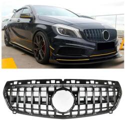  Mercedes Benz W176 A-osztály 2012-2015 lakkozott fekete hűtőrács Panamerica AMG GT stílusban