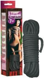 GoodLove Shibari Bondage Rope - frânghie bondage, neagră, 7 m