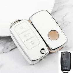 Seat bicskakulcs 3 gombos TPU tok fehér ezüst (TVW004EFH)