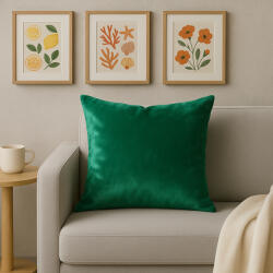 Takoy Egyszínű puha bársony díszpárnahuzat SAMANTA fényes felülettel