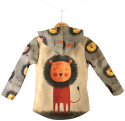 Takoy Panel szabásmintával 116 softshell kabátra boldog oroszlán