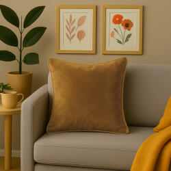 Takoy Sima bársony díszpárnahuzat dekor szegéllyel