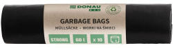 DONAU Szemeteszsák, extra erős, 60 l, 10 db, 30 , DONAU "Eco", fekete (22021422-05)
