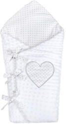 New Baby Luxus megkötős pólya Minka New Baby fehér 75x75 cm