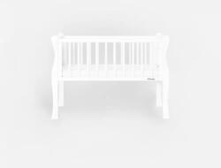 Woodies Safe Dreams Patut mic, co-sleeping din lemn, noble alb 90 x 40 cm